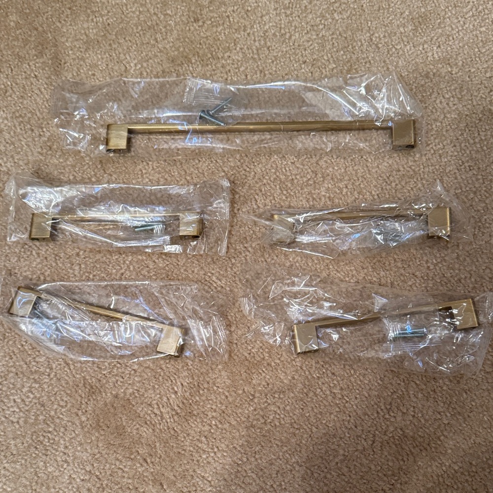 Gold tone Cabinet Handles